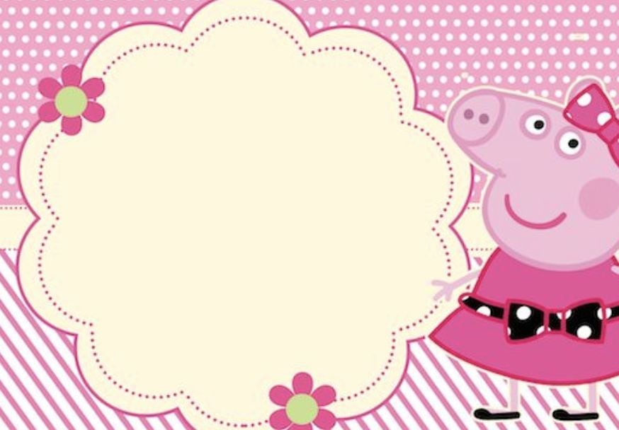 Tarjeta de Peppa Pig para graduación de gala