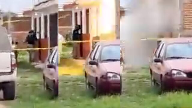 Explosión sorprende a policías de Guanajuato
