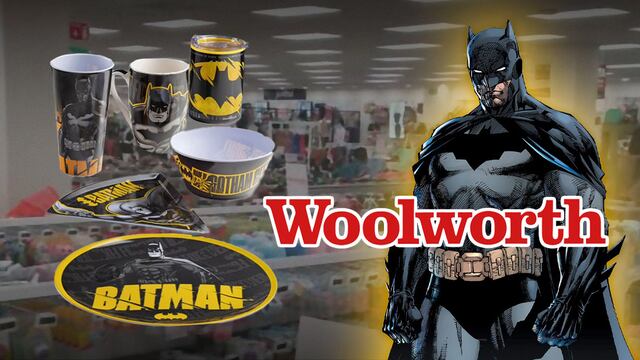 Vasos y platos de Batman en Woolworth