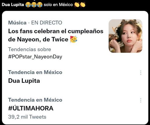 Tweet; Dua Lipa es bautizada como Dua Lupita.