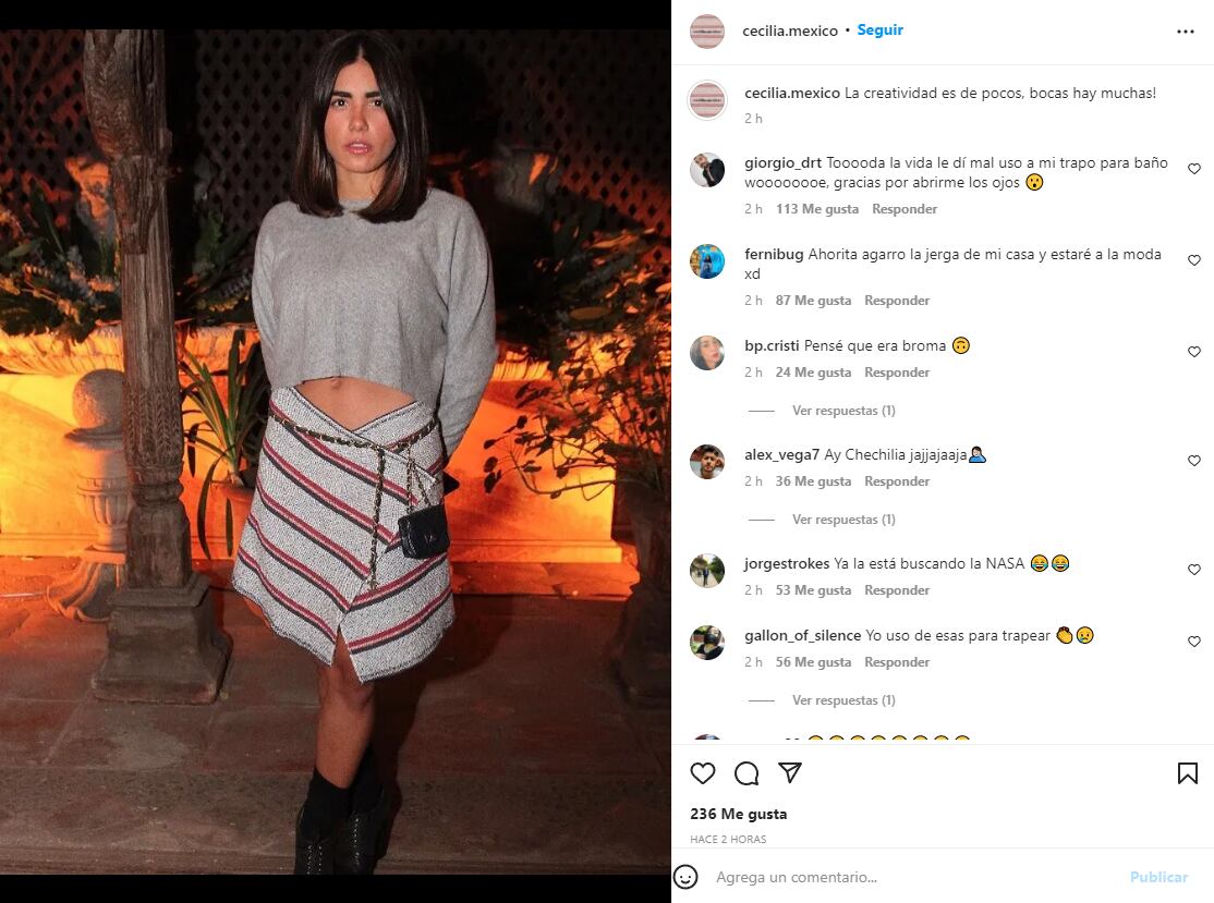 Falda de jerga que venda marca mexicana en más de 2 mil pesos