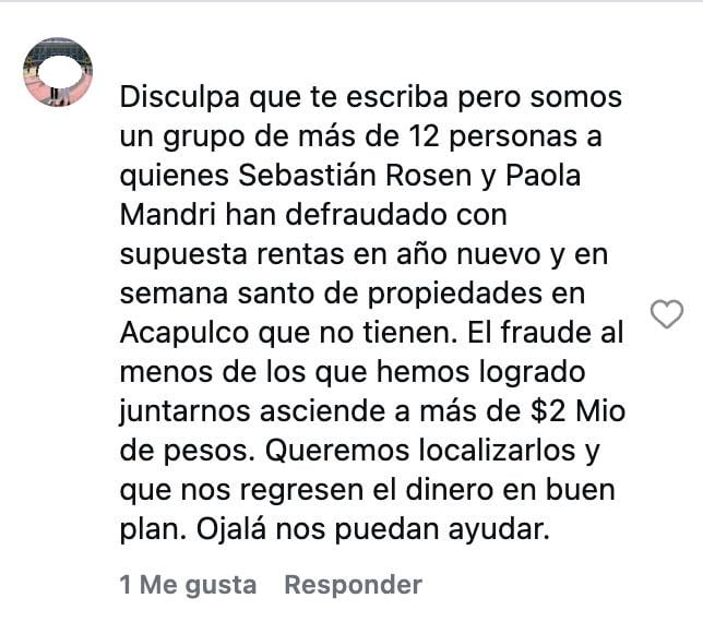 Víctimas acusan de fraude con Nomad a Paola Mandri Figueroa y Diego Sebastián Rosen.