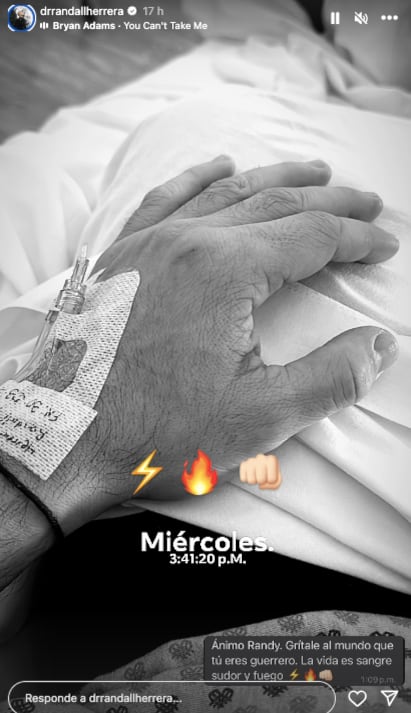 Randall Herrera está hospitalizado