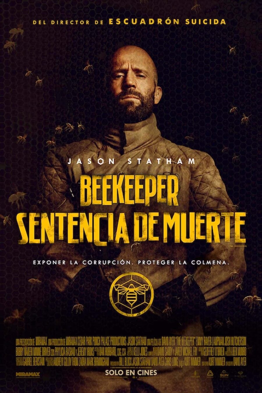 Este es el reparto de lujo de “Beekeeper: sentencia de muerte” además de Jason Statham