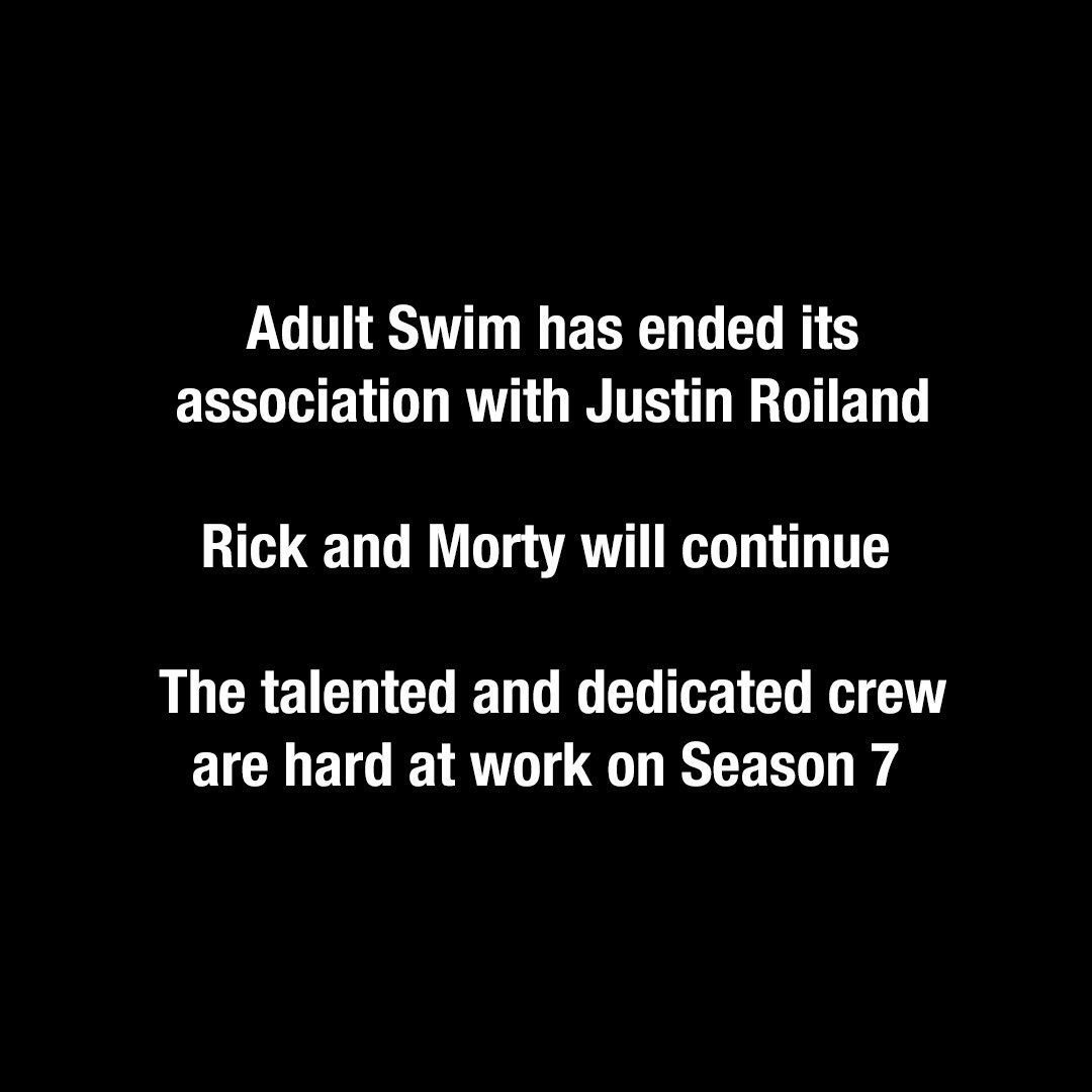 Comunicado Adult Swim sobre Justin Roiland y Rick and Morty