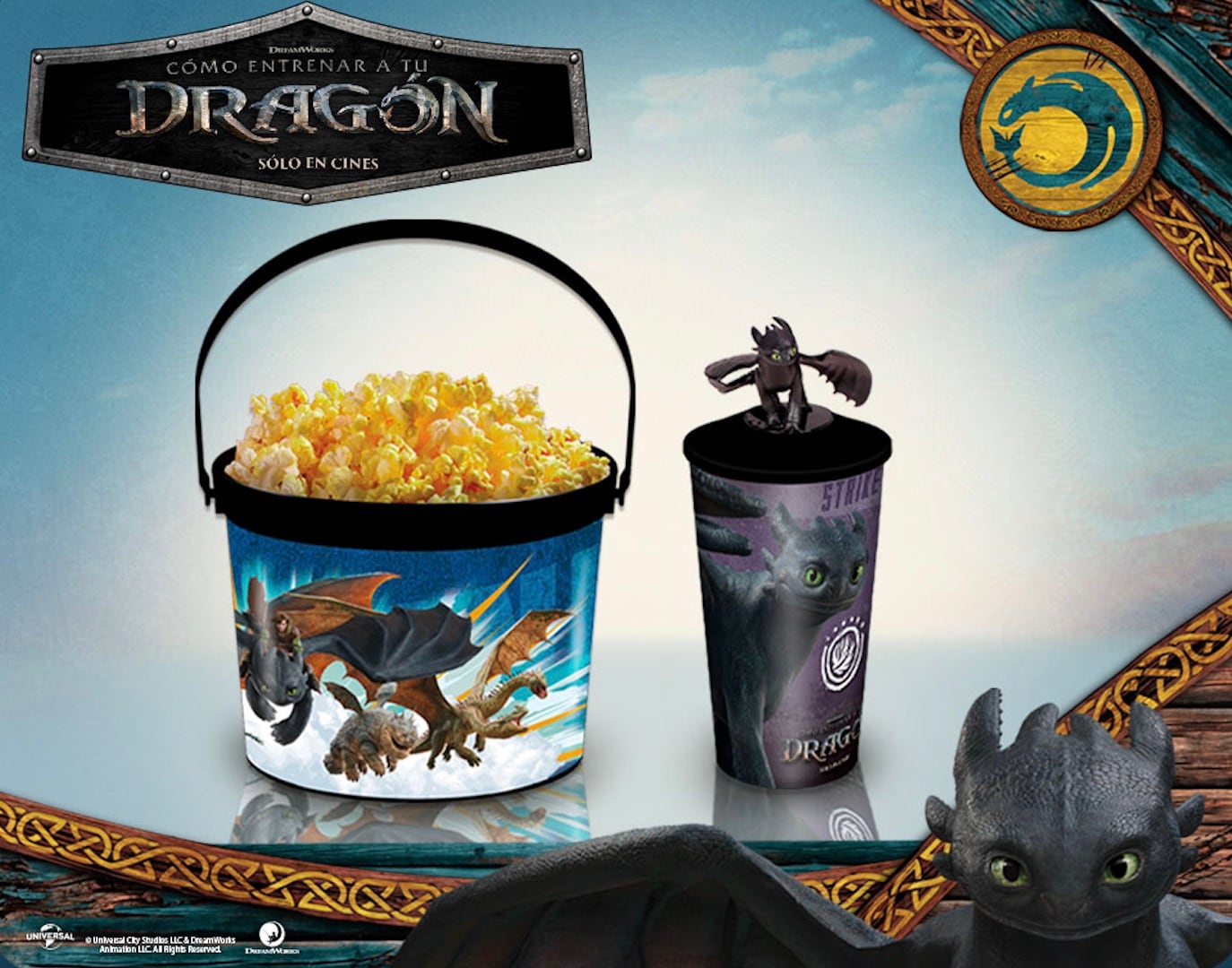 Combo infantil Cómo entrenar a tu dragón en Cinemex