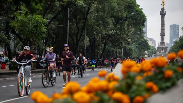Decenas de capitalinos disfrutan el paseo ciclista dominical en Avenida Reforma
