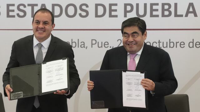 Gobernadores de Puebla y Morelos firman acuerdo