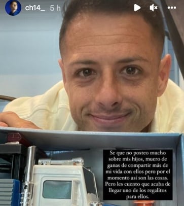 Chicharito dedicó un mensaje a sus hijos