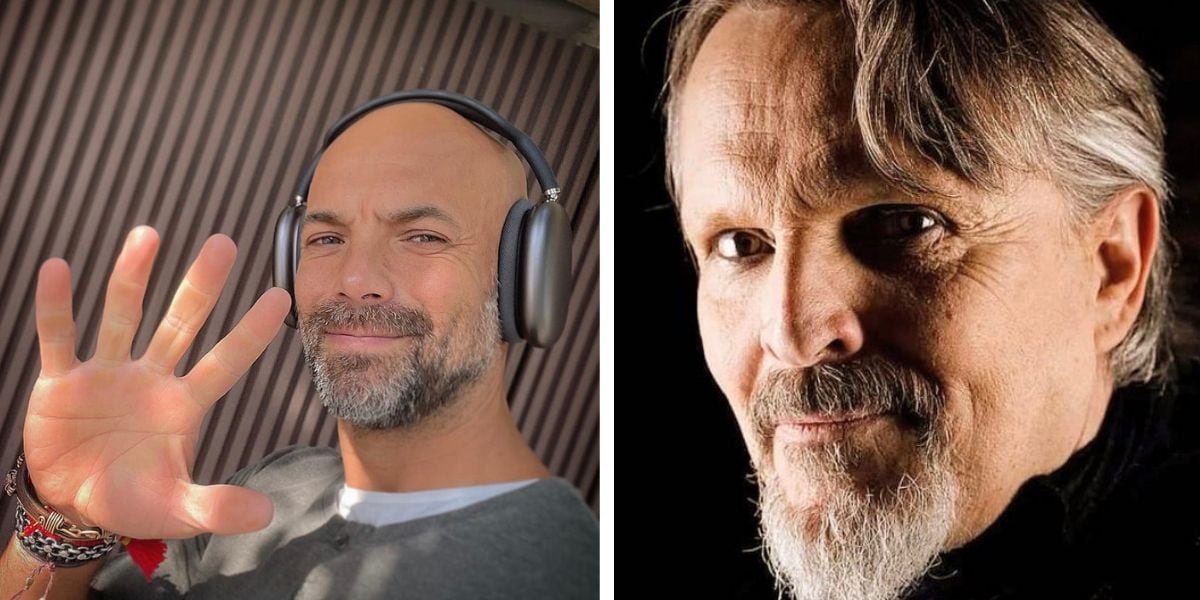 Miguel Bosé y Javier Poza