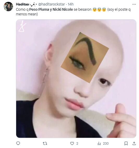 Memes por el beso de Nicki Nicole y Peso Pluma