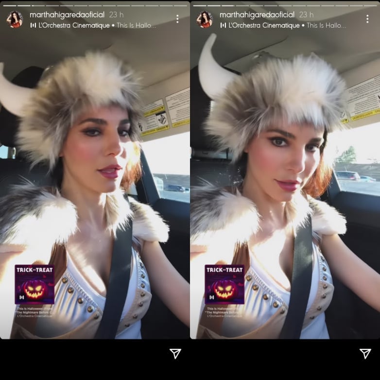 Martha Higareda se disfraza de Vikinga.