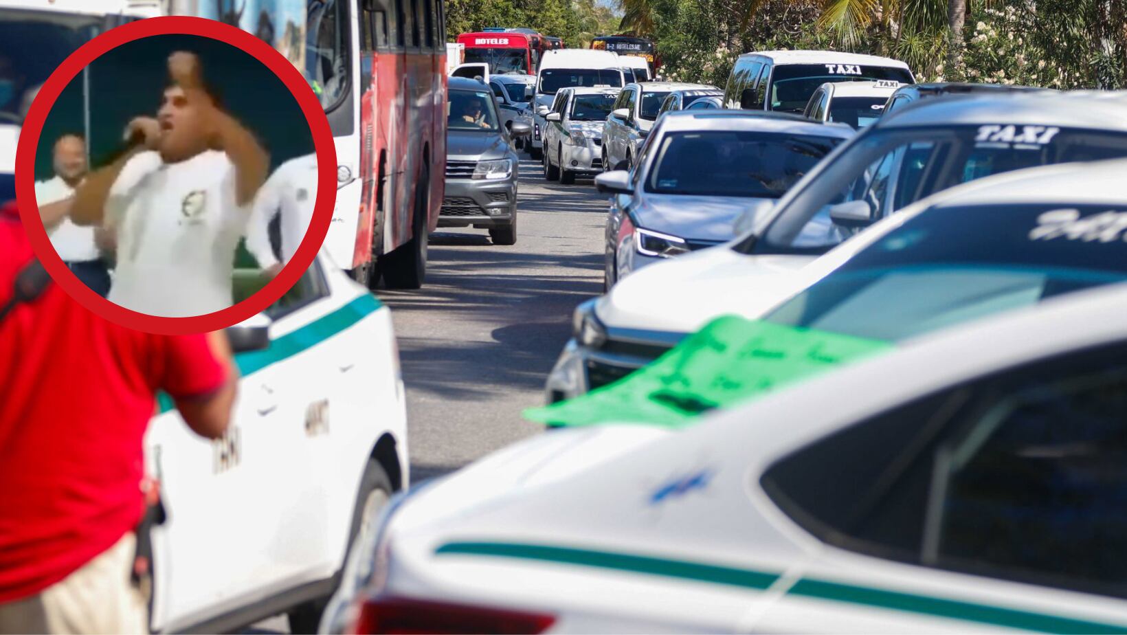 Taxistas de Cancún amenazan a conductores de Uber