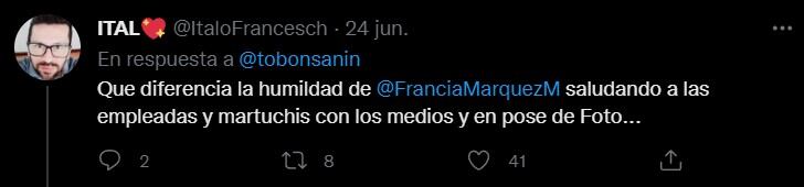 Critican a Martha Lucía Ramírez por detalle de Francia Márquez