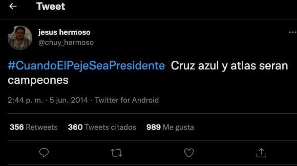 Aficionado predijo campeonato de Cruz Azul y Atlas