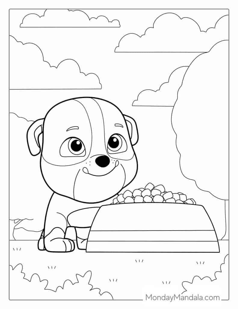 Dibujos de Chickaletta y Rubble de Paw Patrol