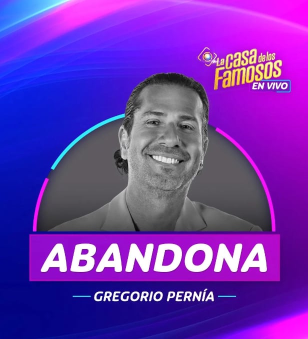 Greogorio Pernía abandona La Casa de los Famosos 2024