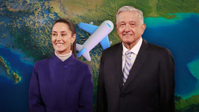 Claudia Sheinbaum y AMLO de gira