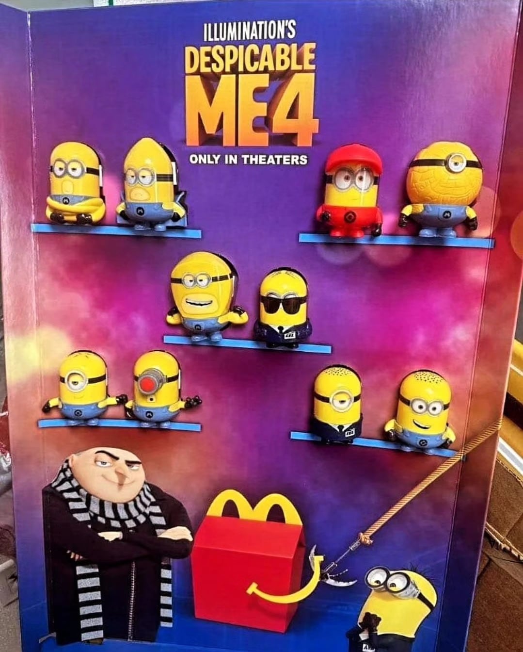 Figuras coleccionables de Mi Villano Favorito 4 en Cajita Feliz de McDonald’s