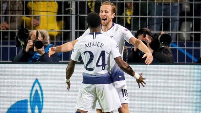 Serge Aurier y Harry Kane
