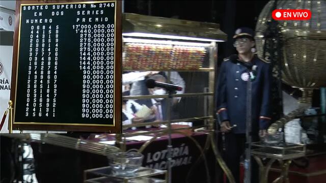 Resultados Sorteo Superior 2748 de Lotería Nacional en vivo