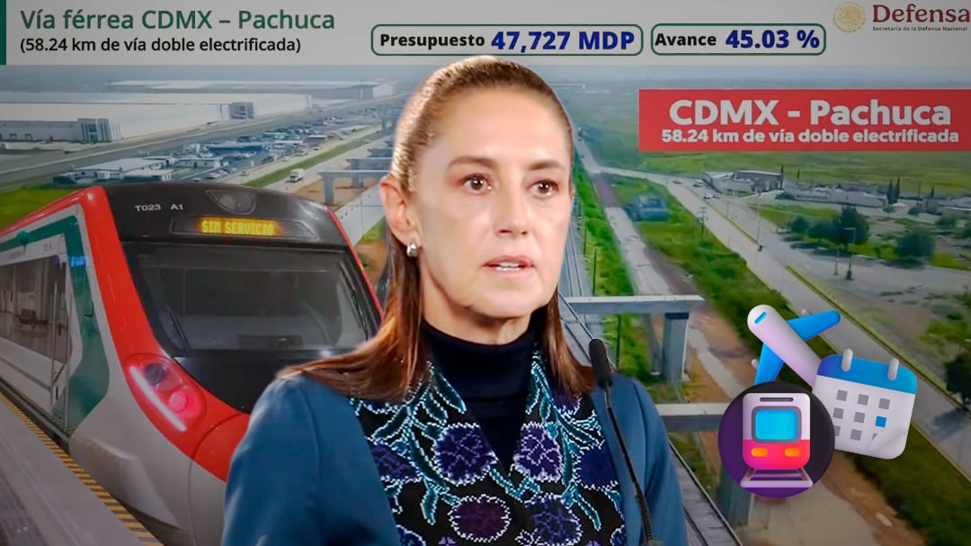 Sheinbaum prevé inaugurar el tren AIFA-Pachuca en 2027