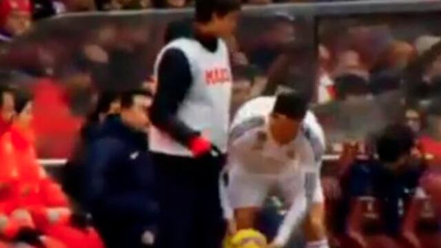 Se dio a conocer un video donde CR7 empujó a un recogebolas durante la humillación del "Atleti" al Real Madrid 4-0