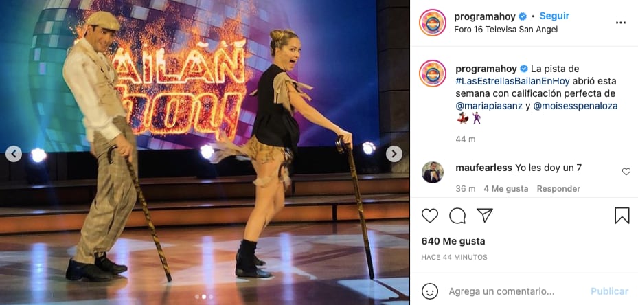 Moisés y Pía en “Las Estrellas bailan en Hoy” Moisés y Pía