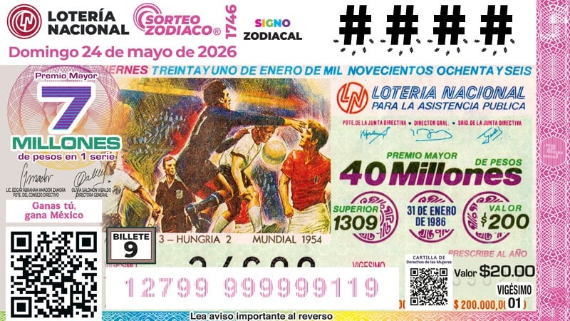 Lotería Nacional lanza cachitos 9 y 10 del Álbum Retro de Fútbol