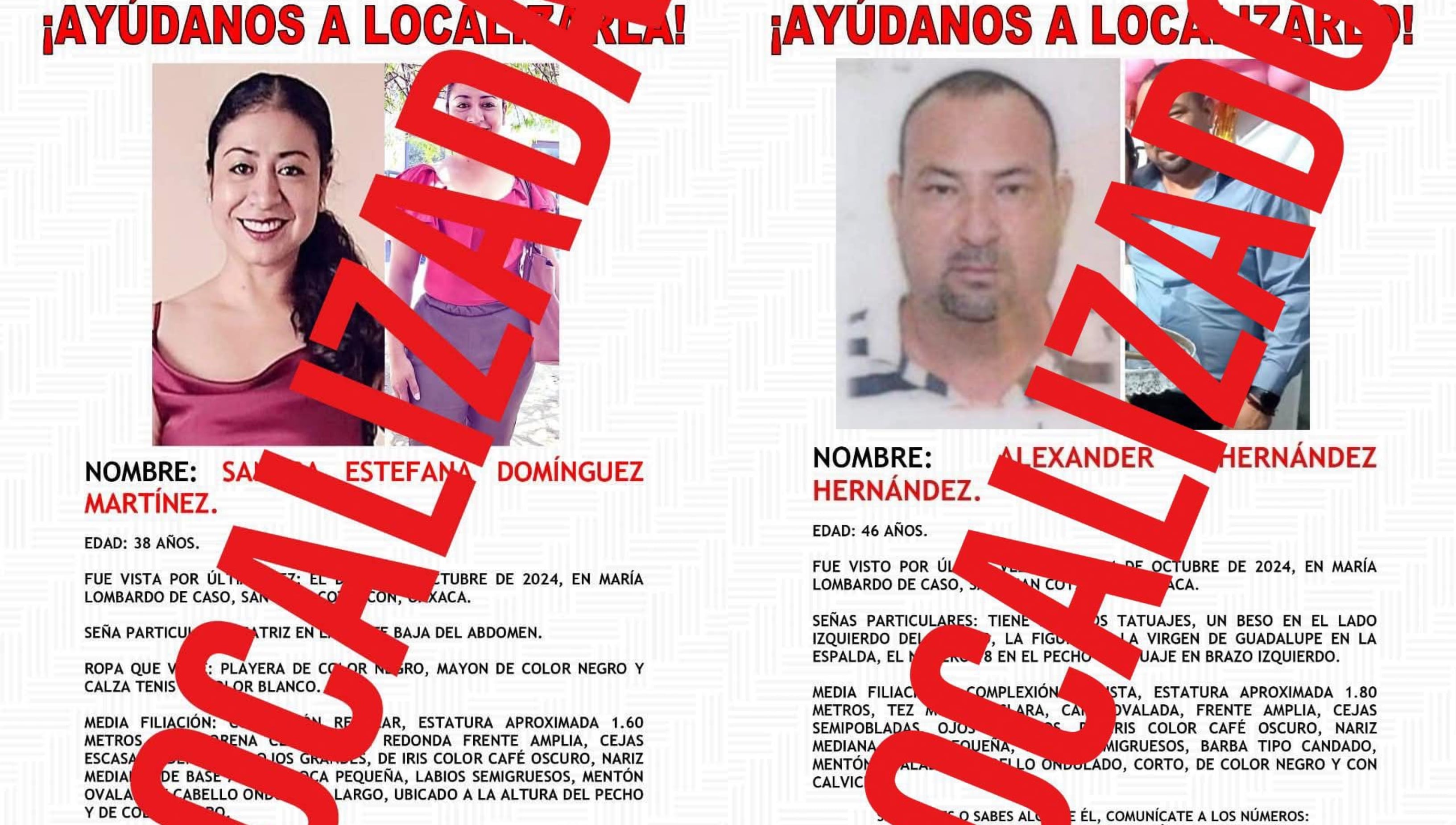 Localizan sin vida a activista Sandra Domínguez y su esposo Alexander Hernández