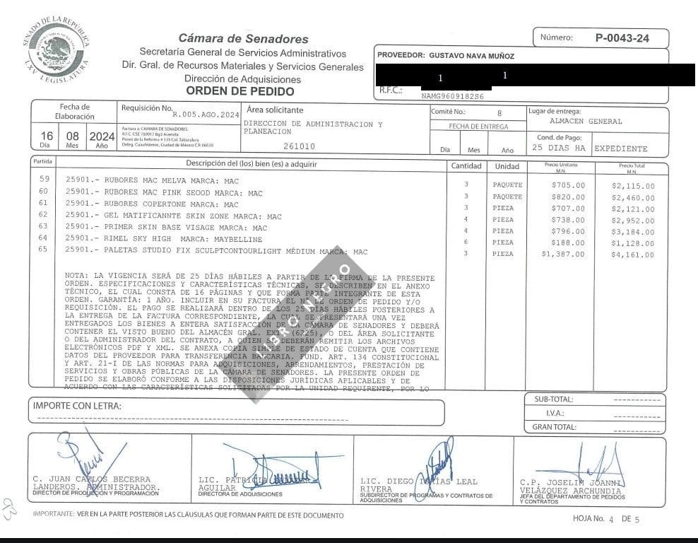 Compra de salón de belleza del Senado