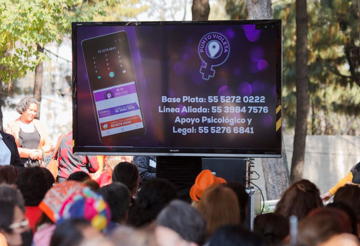 Lía Limón presenta la app Puntos Violeta en Álvaro Obregón