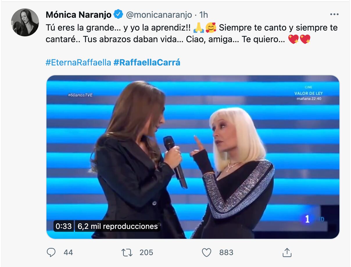 Famosos lamentan la muerte de Raffaella Carrà