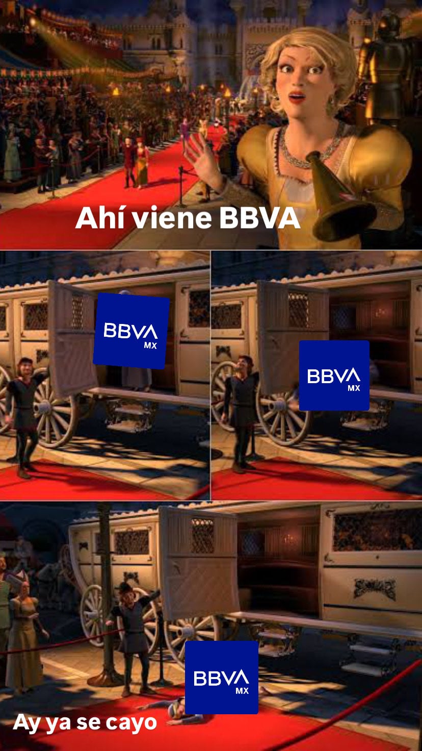 BBVA se cayó y dejó los mejores memes porqué los usuarios no perdonan