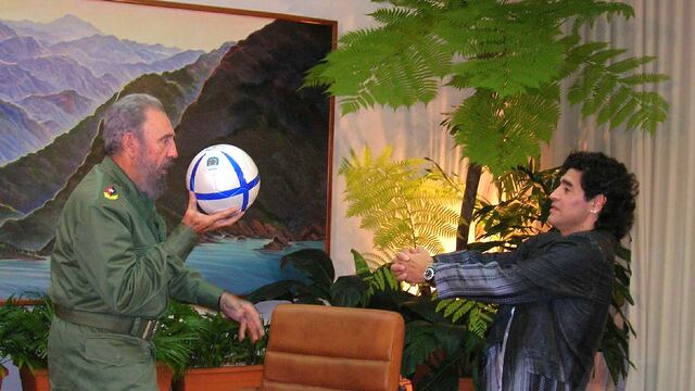 Fidel Castro y Diego Maradona