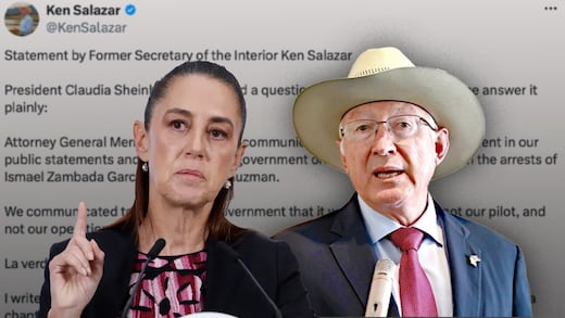 Ken Salazar responde a Sheinbaum por el caso El Mayo Zambada: “No era nuestra operación”