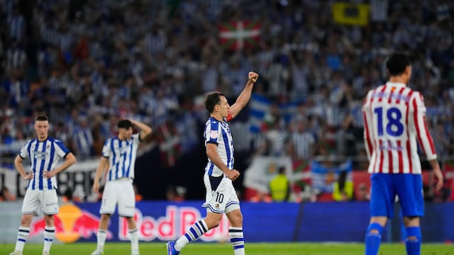 Real Sociedad festeja en la final de la Copa del Rey 2026