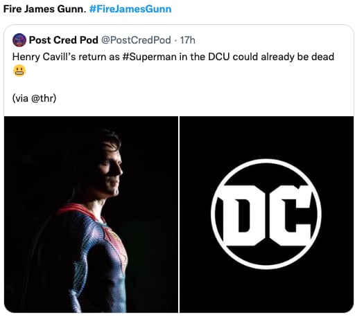 Piden el despido de James Gunn de DC