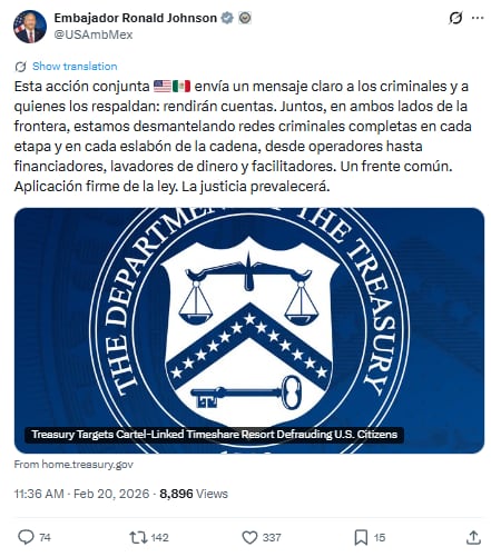 Mensaje de Ronald Johnson