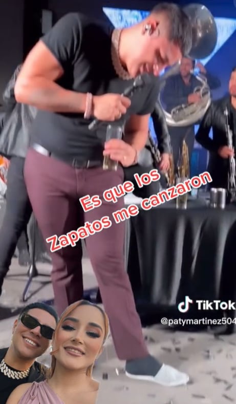 Eduin Caz ebrio en la boda de Beto Sierra.