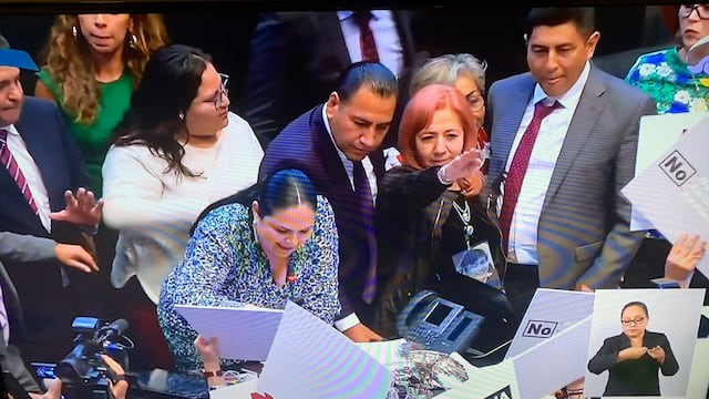 Rosario Piedra Ibarra en su toma de protesta en el Senado.