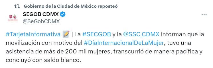 Marcha 8M en CDMX Día Internacional de la Mujer 2025