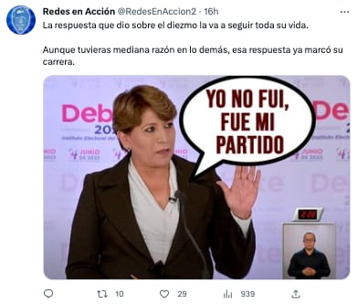 Atacan a Laisha Wilkins con memes por defender a Delfina Gómez