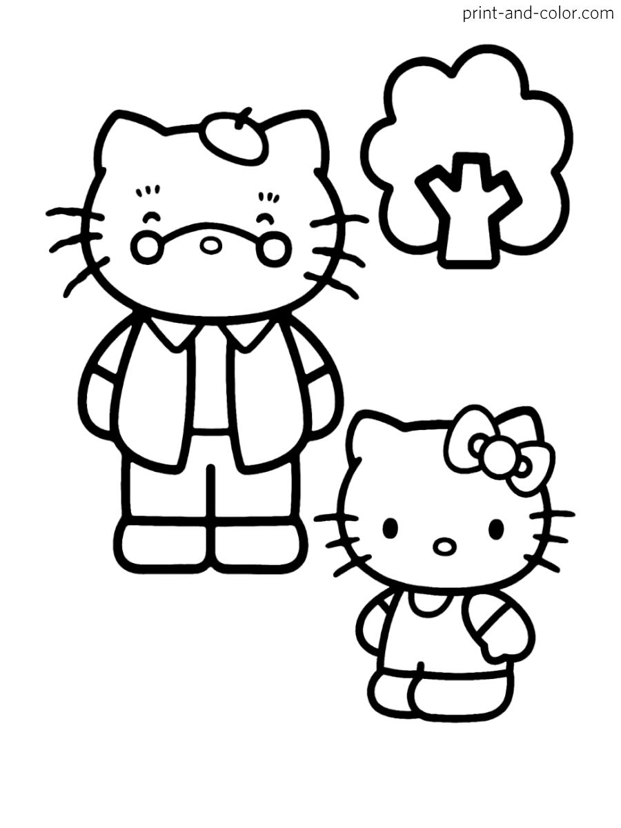 Dibujos de los abuelos de Hello Kitty