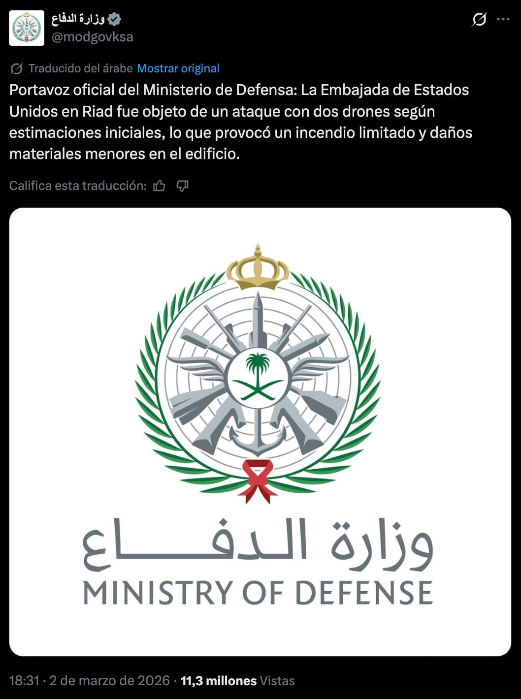 Ataque con drones de Irán sacude embajada de Estados Unidos en Arabia Saudí