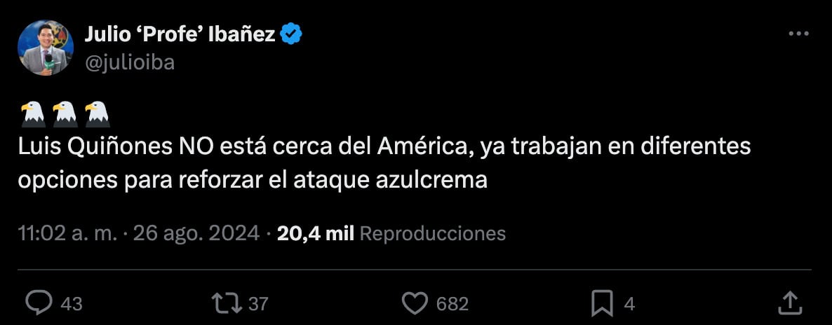 Luis Quiñones no llegaría al Club América