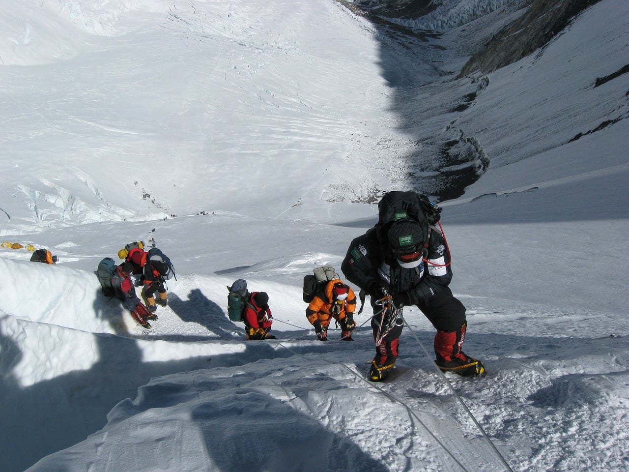 Alpinistas en el Monte Everest