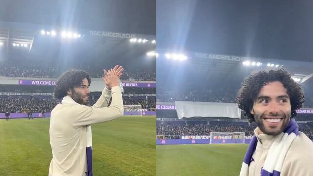 César Huerta recibe cálida bienvenida de los fans del Anderlecht