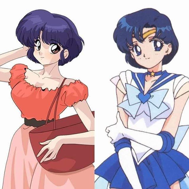 Akane y Sailor Mercury
