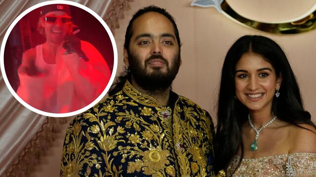 Así cantó Justin Bieber en el show previo a la boda de Anant Ambani y Radhika Merchant.